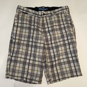 Fox Hydro Series Men's Shorts 34‎ Gray Plaid Swim Outdoor